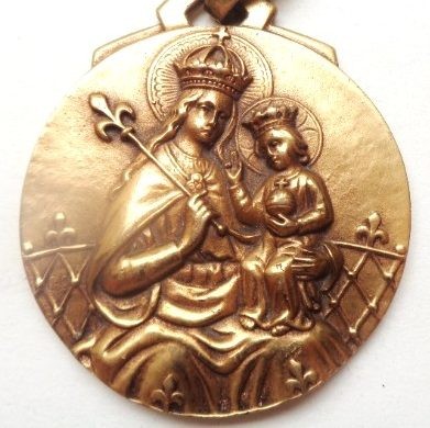 Antique Belgian Victory angel Art Medal Collectible 1910s Paul Dubois medalist artist Belgium antiquities Art Nouveau medallion pendant