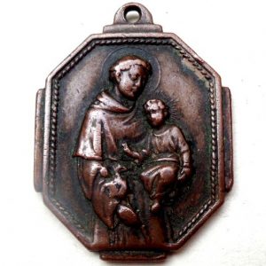 gallery photograph antique medal to Saint Anthony of Padua & the basilica