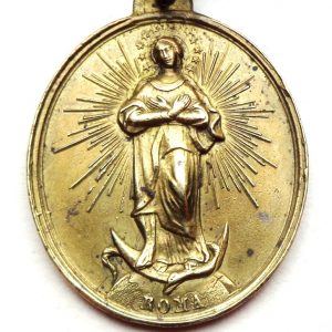 Antique vatican medal 1854 Pius IX proclamation Dogma Immaculate Conception Mary