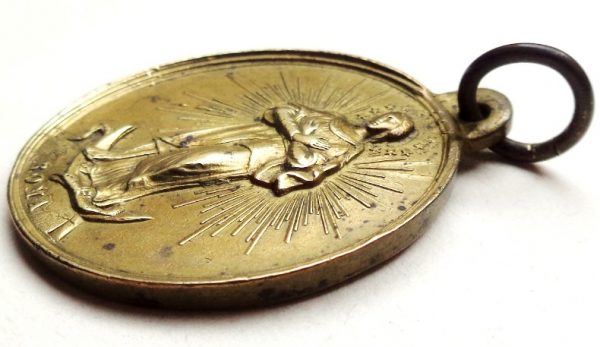 Dogma Immaculate Conception Virgin Mary 1854 antique Vatican art medal ...