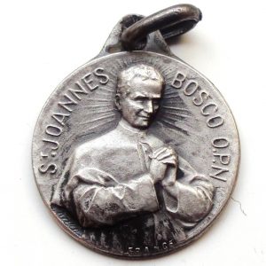 1 Inch Size of a Quarter Saint Bernadette Religious Medal Sterling Silver 