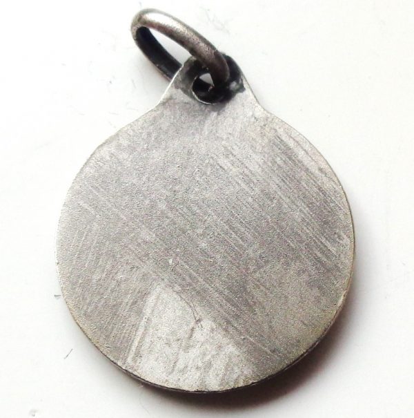 Vintage silver religious charm medal pendant to Saint Thomas