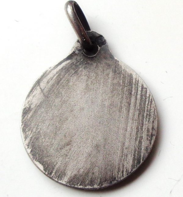 Vintage silver religious charm medal pendant to Saint Lawrence Laurent Laurentius