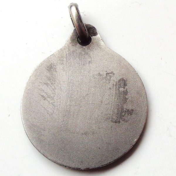 Vintage silver religious charm medal pendant to Saint Apollonia