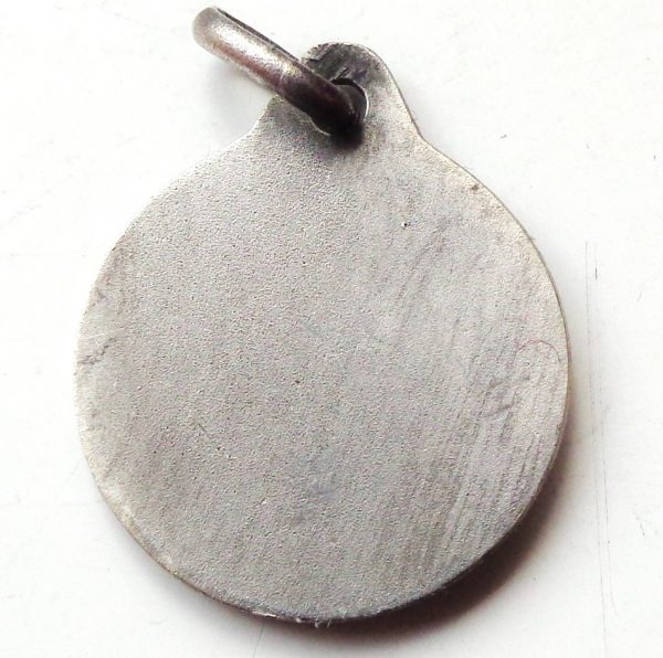 Vintage silver religious charm medal pendant to Saint Guy