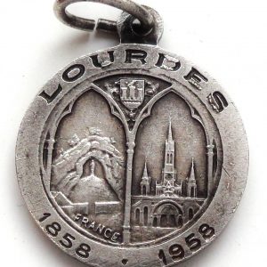 Vintage medal to centenary of Our Lady of Lourdes 1858-1958