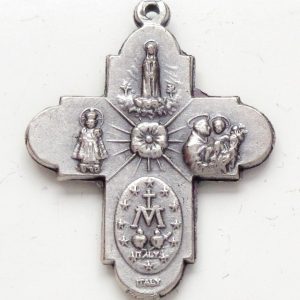 vintage cross medal multiple saints and Holy Virgins
