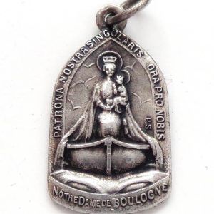 vintage medal Our Lady of Boulogne - May boat - patrona nostra singularis