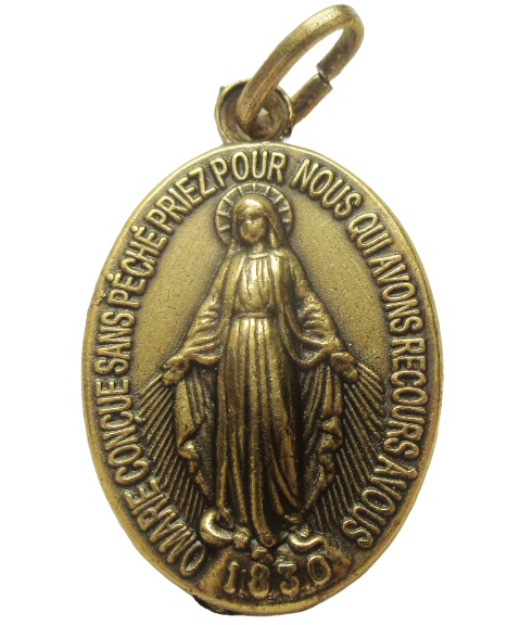 Beautiful vintage Miraculous Medal pendant of Holy Virgin Mary ...