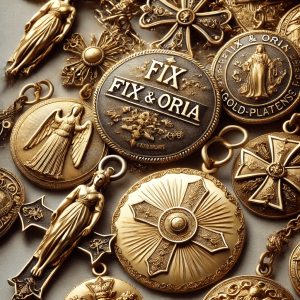 Vintage FIX and ORIA gold-plated jewelry and medals