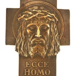 Ecce Homo Bronze Cross by G. Prudhomme