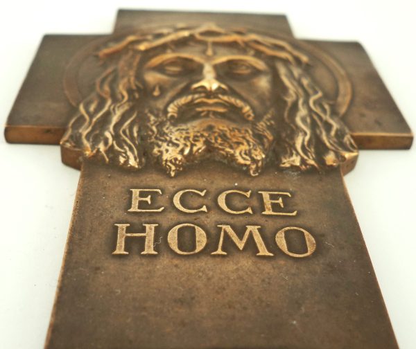 Ecce Homo Bronze Cross by G. Prudhomme