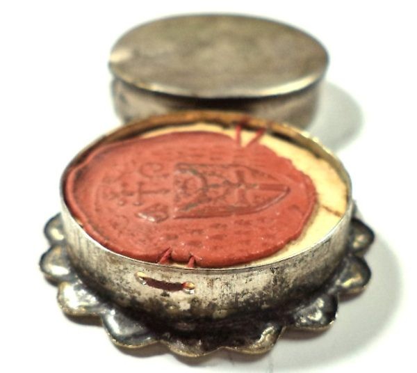 silvered reliquary theca containing a relic of Saint Peter Julian Eymard